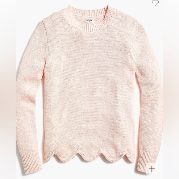 J. Crew Sweaters - J. Crew Scalloped Hem Sweater in Subtle Pink